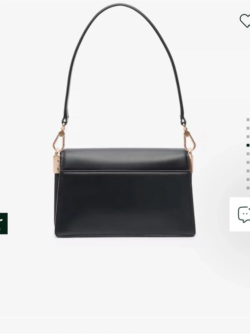 Lacoste Black Shoulder Bag with Gold-Tone Button - Picture 4 of 5